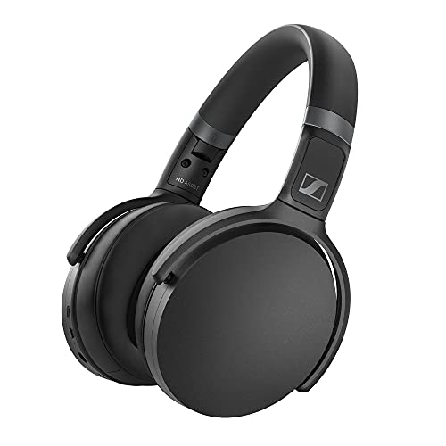 Sennheiser HD 450BT Wireless-Over-Ear-Kopfhörer mit aktiver Noise Cancellation, Sprachsteuerung und langer Batterielebensdauer, Schwarz