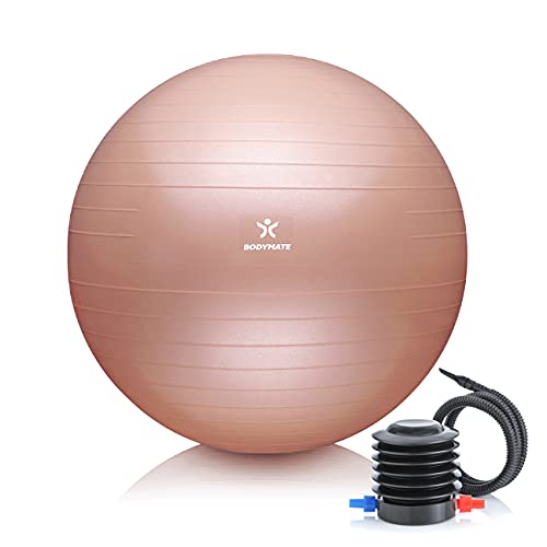 KM-Fit Gymnastikball 55 cm Trainingsball mit Luft-Pumpe Sitzball