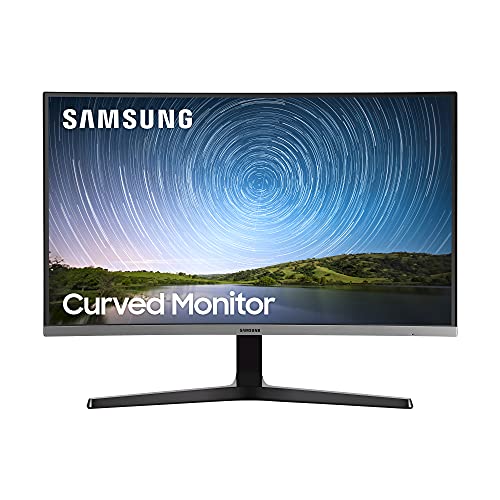 Samsung Curved Monitor C27R502FHR, 27 Zoll, VA-Panel, Full HD-Auflösung, AMD FreeSync, Bildwiederholrate 60 Hz, Krümmung 1800R, Reaktionszeit 4 ms, Dunkel Blau, Grau